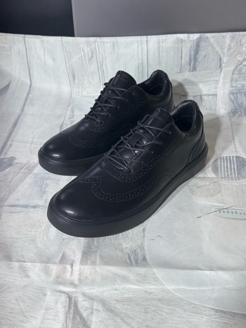 OrthoComfoot Men's Orthopedic Leather Dress Shoes Black Size 10